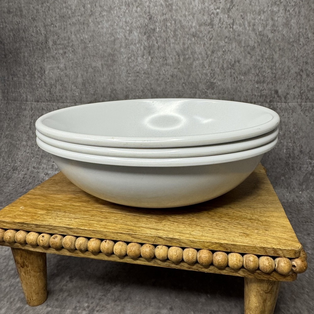 Vintage 8.75" White Rubbermaid Melamine Serving Bowl #3837 Set of 3